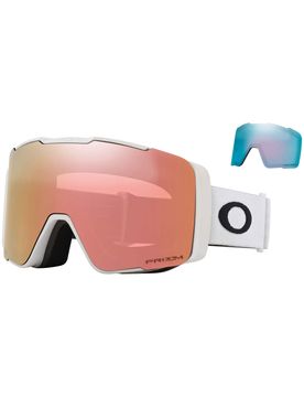 Masque de ski avec 2 écrans - Line Miner Pro M Matte White Prizm Rose Gold & Prizm Sapphire - Blanc