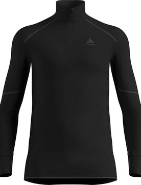Funktionsunterhemd mit Reißverschluss BL Top Turtle Neck LS Half Zip Active X-Warm Eco M Black für Herren Größe L schwarz