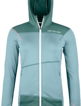 Polaire légère et stretch en laine mérinos zippée - Fleece Light Hoody W Glacier Grey en Laine - Taille M - Gris
