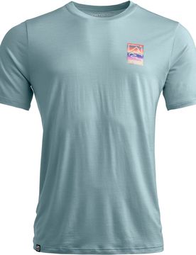 T-shirt de randonnée en laine de mérinos et Tencel™ - 140 Cool Mountain Gradient T-shirt M Glacier Grey en Laine - Taille L