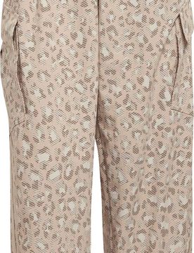Pantalon de randonnée confortable - W Cargo Pants AOP Beige Wonder Taupe Trace Brown en Softshell - Taille M