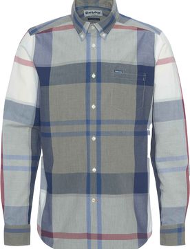 Chemise en coton - Harris Tailored Shirt Bleached Pine Tartan en Coton - Taille L - Kaki