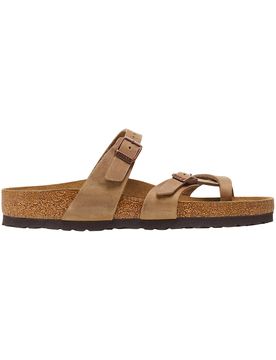 Sandales en cuir huilé - Mayari Oiled Leather Regular Tobacco Brown en Cuir - Taille 37 - Marron