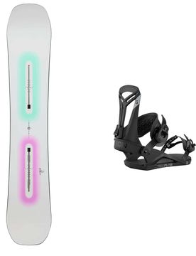Packs (snowboard + fix) - Snowboard all mountain - Pack Custom Glow 2026 - Blanc