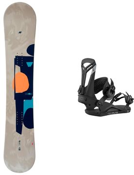 Packs (snowboard + fix) - Snowboard all-mountain - Pack Chloro 2026 en Bois - Gris