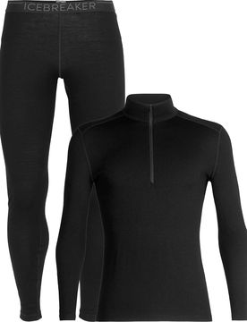 Funktionsunterwäsche aus Merinowolle Pack M Merino 260 Tech LS Half Zip Black für Herren aus Wolle
