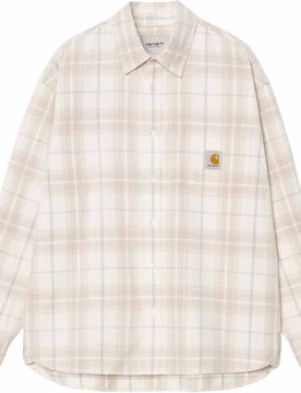 Chemise en velours côtelé - L/S Wilber Shirt Wilber Check Natural en Coton - Taille L - Beige