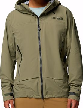 Veste de randonnée imperméable et coupe-vent en OMNI-TECH™ PRO - Saudan Pro 3L Shell Stone Green - Taille S - Vert
