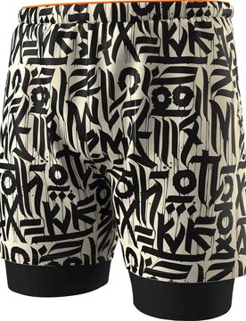 Short trail léger et respirant - Trail 2In1 Shorts M Overcast - Taille M - Beige
