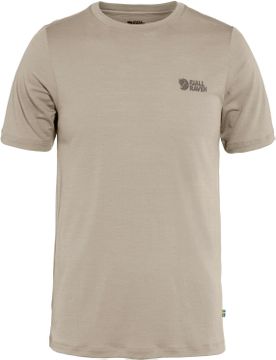 T-shirt de randonnée léger en laine de mérinos - Abisko Wool Logo SS M Light Fossil en Laine - Taille XL - Beige