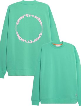Sweat à col rond en coton - Ruben Cypher Menthe en Coton - Taille S - Vert