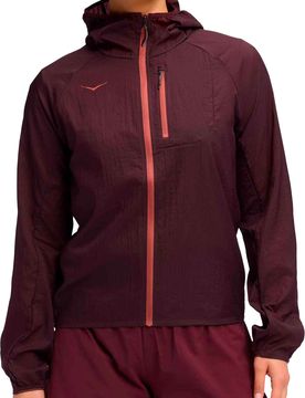 Veste de trail running coupe-vent - W Skyflow Jacket Black Cherry - Taille S - Noir