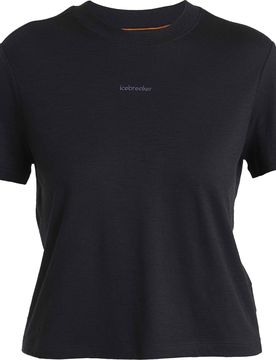 T-shirt polyvalent en laine de mérinos - W Merino 150 Tech Lite SS Crop Tee Black en Laine - Taille L - Noir