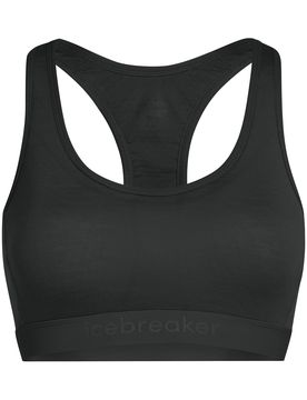 Brassière respirante - W Merino Blend 125 ZoneKnit Racerback Bra Black en Laine - Taille M - Noir