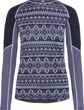 Technisches Oberteil aus Merinowolle Malia LS Dark Navy Blue für Damen aus Wolle Größe S Navy blau