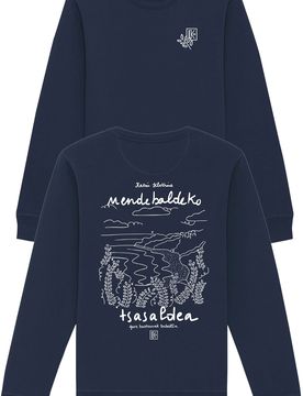 Sweat en coton biologique - Itsasaldea Sweat Navy en Coton - Taille M