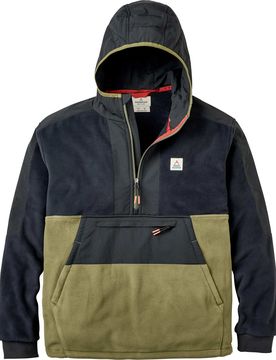 Polaire recyclée à capuche - Woodland 2.0 Hooded 1/2 Zip Recycled Polar Fleece Black Khaki - Taille L - Noir