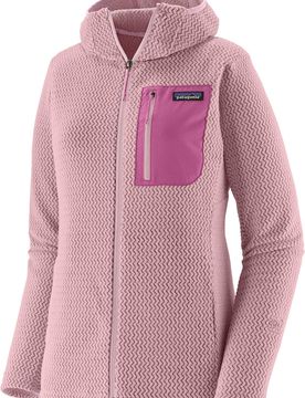 Schnell trocknende Fleecejacke mit Reißverschluss und Prägemuster – Damen / Frau – W's R1 Air Full-Zip Hoody Quiet Violet