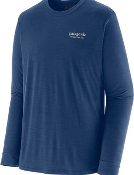 T-shirt de randonnée technique et respirant à manches longues - M's L/S Cap Cool Merino Blend Grphc Shirt Hrtg Header Clement Blue pour