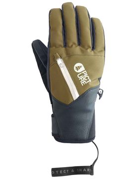 Wasserfeste und atmungsaktive Handschuhe Kakisa Gloves Tobacco für Damen Größe 6 Khaki