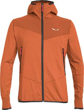 Veste polaire stretch - Agner Hybrid PL DST M FZ Hoody Bombay Brown Melange - Taille L - Marron