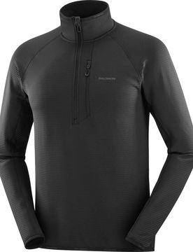 Warmes und leichtes technisches Fleece Sntial Lightwarm HZ M Deep Black für Herren Größe L schwarz