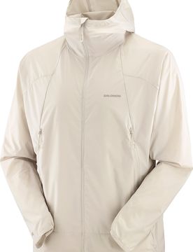 Veste de trail coupe-vent - Outwind FZ Jkt M Silver Cloud en Softshell - Taille M - Beige