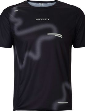 T-shirt de running léger et respirant - RC Run SS Tee M Black Spray Grey - Taille S - Gris
