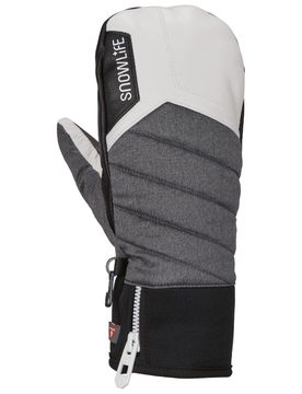 Fäustlinge aus PrimaLoft® Gold Unity DT Mitten Grey/White/Black für Damen aus Leder Größe S Grau