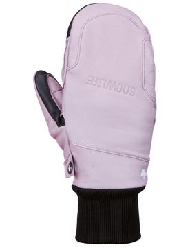 Fäustlinge aus Leder und Wolle Smitten Leather Rose für Damen aus Wolle Größe L Rosa