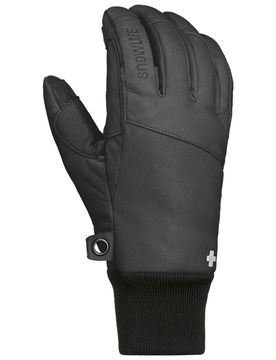 Gants en cuir et en laine - SGlove Leather Black en Laine - Taille S - Noir