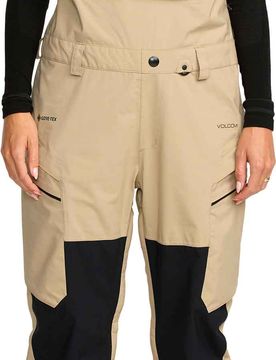 Wasserfeste und atmungsaktive Schnee-Latzhose aus GORE-TEX ePE- Damen / Frau Ash Stretch Gore-Tex Bib Overall W Oatmeal für Damen Größe
