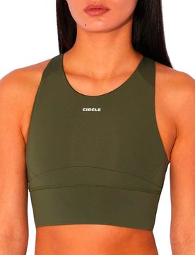 Brassière de trail/running - Level Up 2.0 Bra Moss - Taille S - Kaki