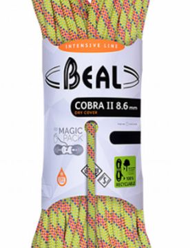 Corde à double - Cobra II 8.6 mm Dry Cover Anis - Taille 50 m - Vert