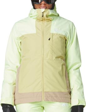 Wasserfeste und atmungsaktive Skijacke Seakrest Jkt Lime Cream Hemp Roebuck für Damen Größe XS Grün