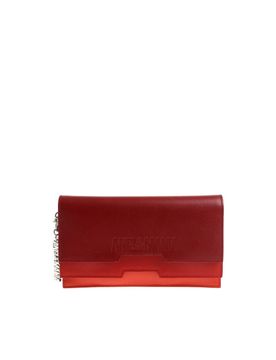 Clutch in pelle a grana