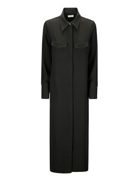 Vestito lungo chemisier in pura