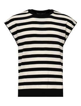 T-shirt kimono in maglia a strisce