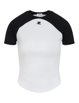 T-shirt di contrasto del cerchio