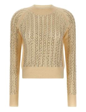 Maglione borchiato baguette
