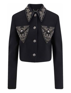 Blazer Informale In Crepe Di Lana Leggero