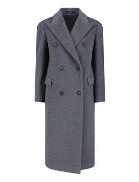 Cappotto Doppiopetto In Cashmere