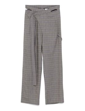 Pantaloni avvolgenti in misto lana
