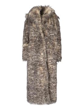 Cappotto Monopetto In Pelliccia Faux