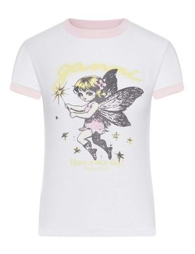 T-shirt in cotone con stampa grafica fata