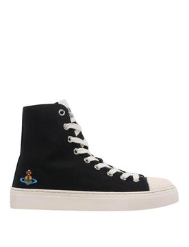 Sneakers alte di tela di canapa nere