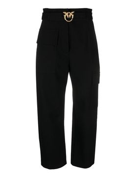 Pantaloni cargo con fibbia Love Birds