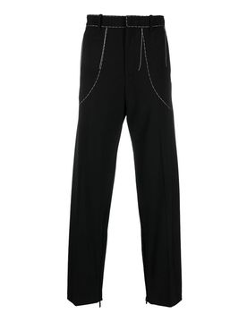 Pantaloni sartoriali in punto bianconero