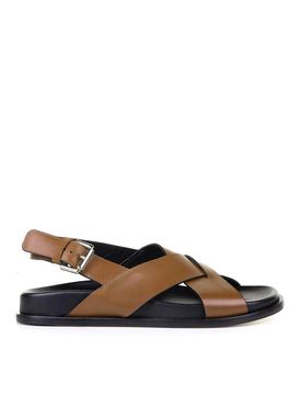 Sandali bassi Nocciola In Pelle