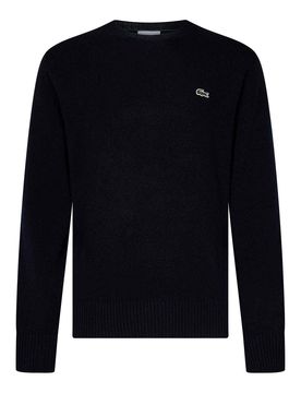 Maglione girocollo in lana cardata
